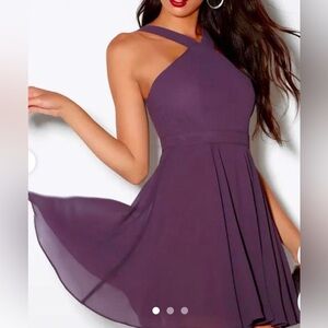 Lulus purple chiffon sakter dress